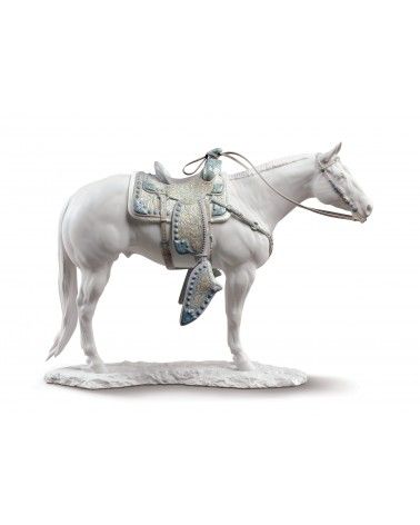 Lladrò Scultura quarter horse bianco