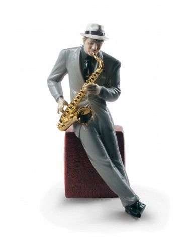 Lladrò Figurina sassofonista jazz