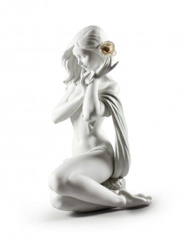 Lladrò Figurina donna candida luce della luna. Bianco. Edizione