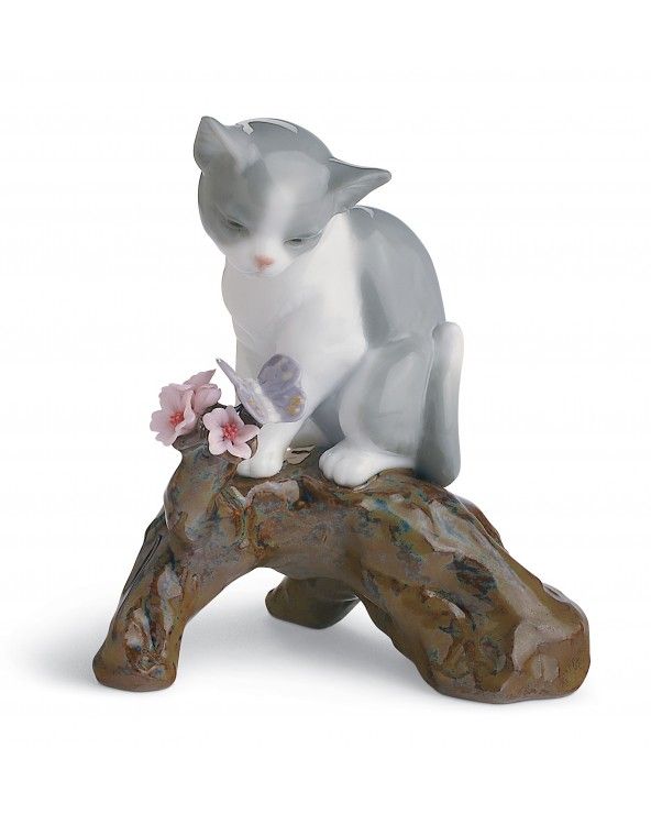 Lladrò Figurina stagione fiorita - gatto