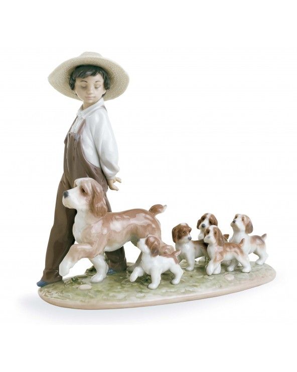 Figurina Bimbo con cani I miei piccoli esploratori