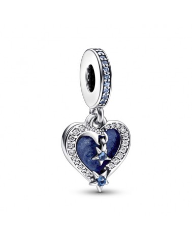 Pandora Celestial Shooting Star Heart Double Dangle Charm