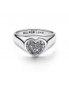 Pandora Radiant Heart Pavé Signet Ring