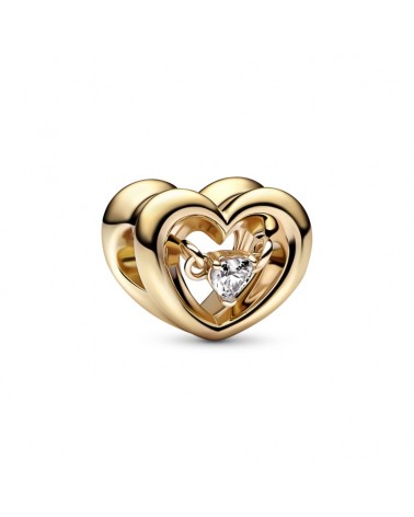 Pandora Radiant Heart & Floating Stone Charm