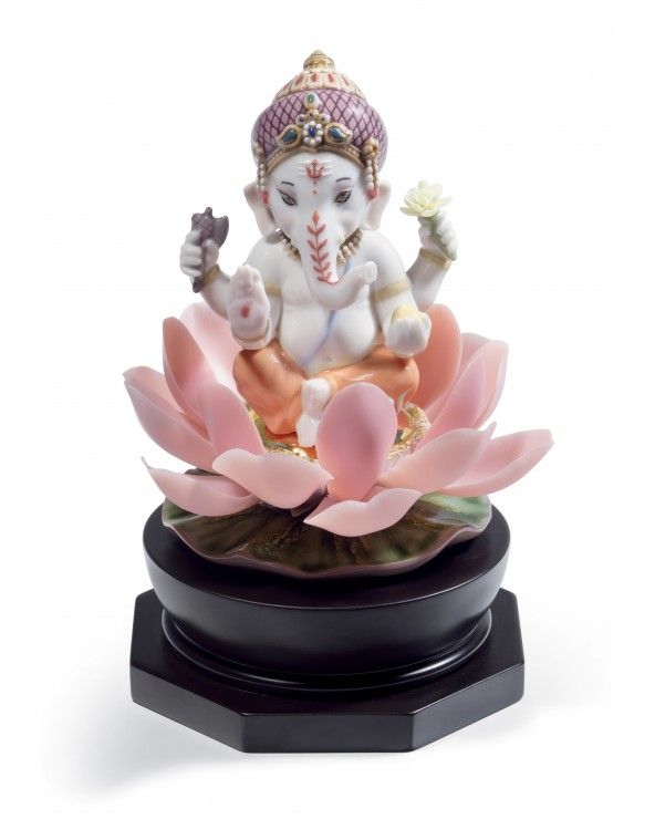 Figurina Ganesha con loto