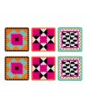 Sottobicchieri Quadrato Set 6 Pz. Decor Ethnic