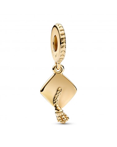 Pandora Student hat 14k gold-plated dangle