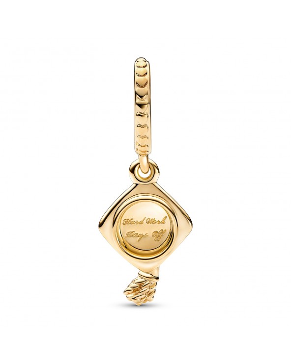 Pandora Student hat 14k gold-plated dangle