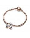 Pandora Wedding bells sterling silver and 14k rose gold-plated