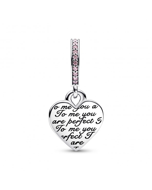 Pandora Heart sterling silver and 14k rose gold-plated double