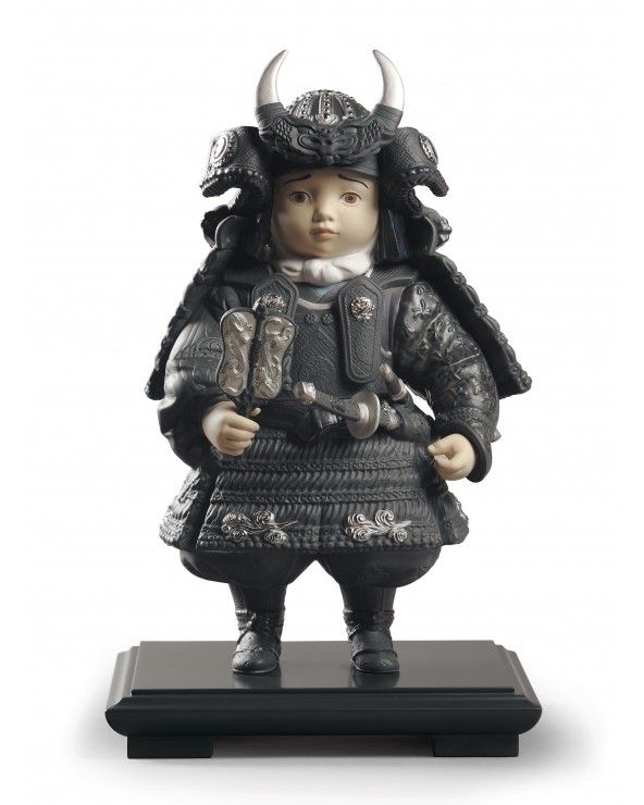 Figurina Bambino Samurai. Lustro argento. Edizione limitata