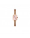 Orologio Quadro mini Melrose oro rosa e rosa 15x18mm