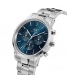 Orologio Iconic Chronograph Link argento e blu 44mm