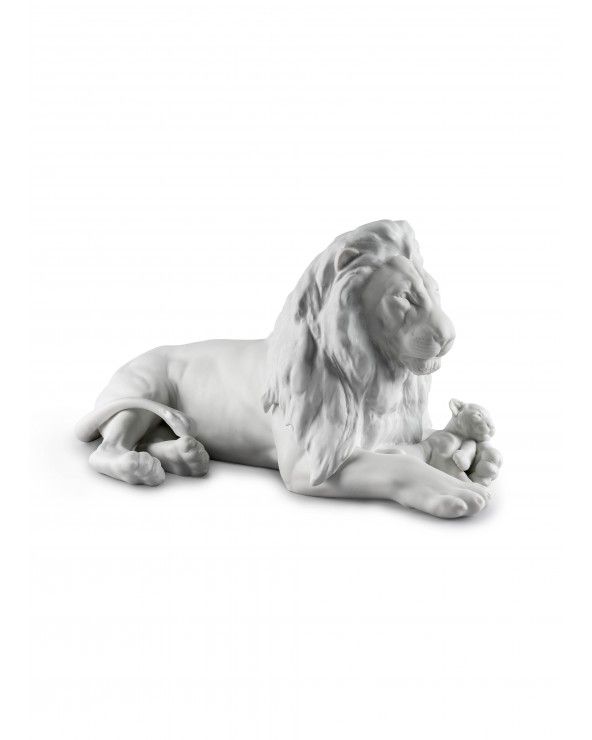 Lladrò Figurina leone con cucciolo