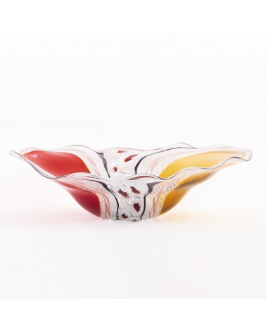 Armando Poggi - Murano Glass Vaso/Centrotavola Filigrana in vetro