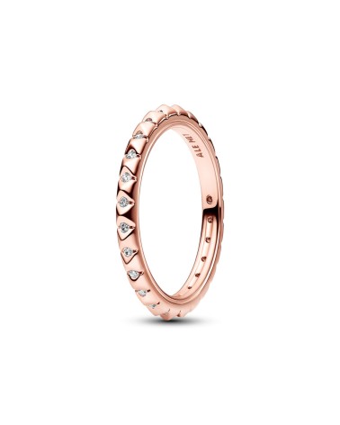 Pandora 14k Rose gold-plated pyramid studded ring- 182800C01