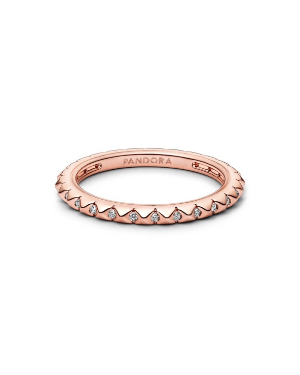 Pandora 14k Rose gold-plated pyramid studded ring- 182800C01