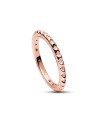 Pandora 14k Rose gold-plated pyramid studded ring- 182800C01