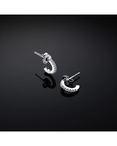 Chiara Ferragni Hoop Earrings Silver with white cubic zirconia-