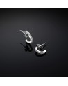 Chiara Ferragni Hoop Earrings Silver with white cubic zirconia-