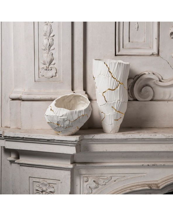 Fos Ceramiche Meltemi Vase in white porcelain- FFMELTEMI-G