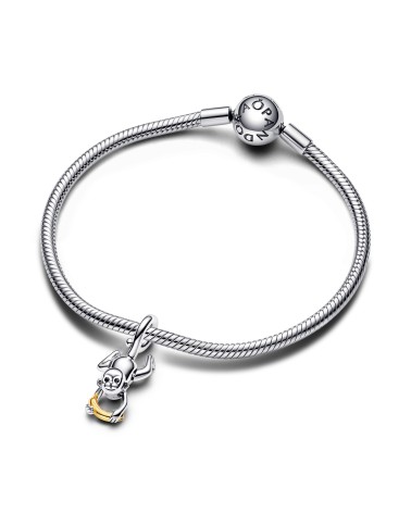 Pandora Two-tone Movable Monkey. Dangle Charm.- 763343C01