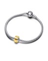 Pandora Charm Mini Vetro di Murano Foglia d'Oro- 793353C00