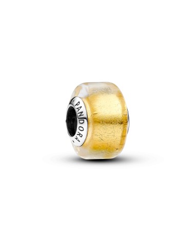 Pandora Charm Mini Vetro di Murano Foglia d'Oro- 793353C00