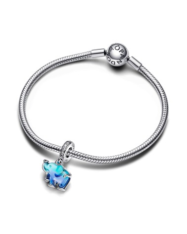 Pandora Charm Pendente Elefante Vetro di Murano Blu- 793339C01