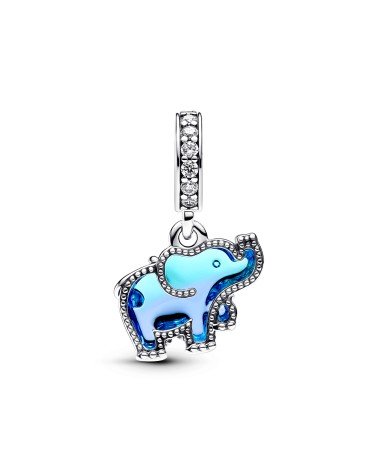 Pandora Blue Murano Glass Elephant. Dangle Charm.- 793339C01