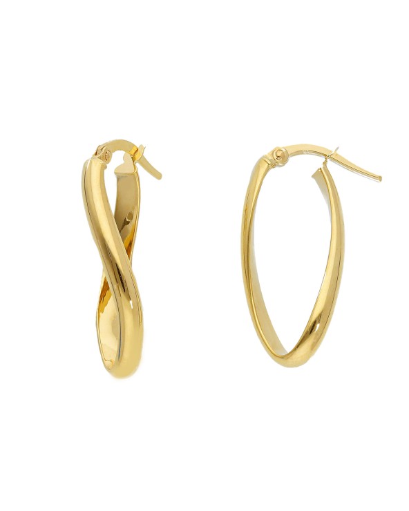 Armando Poggi Gold Oval Wave Earrings- APS131337