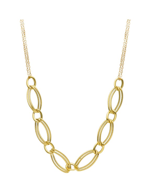 Armando Poggi Gold Double leaf Necklace- APS150426