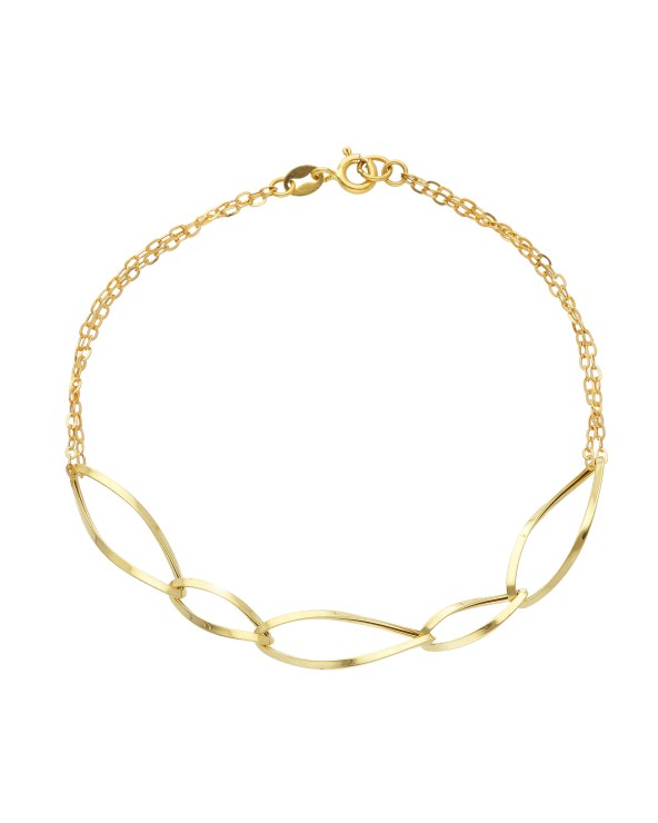 Armando Poggi Gold Half leaf Bracelet- APS158594