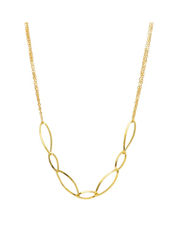 Armando Poggi Gold Half leaf Necklace- APS158595