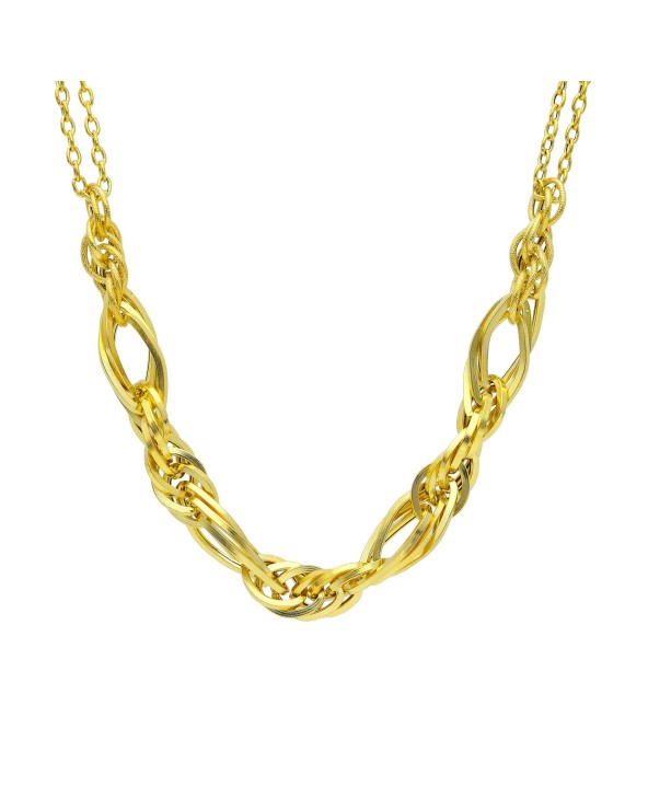 Armando Poggi Gold Multi-leaf Necklace- APS171217