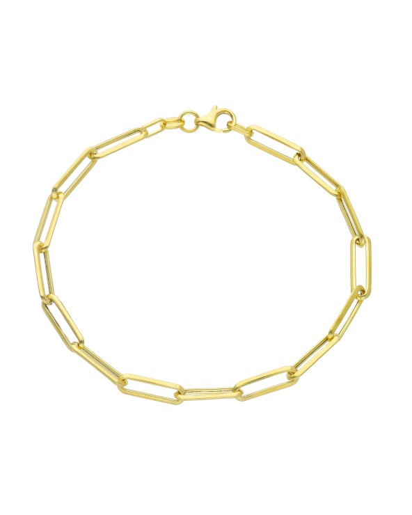 Armando Poggi Gold Small Paperclip Bracelet- APS237868