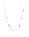 Armando Poggi Gold Amethyst and peridot Necklace- APS276751