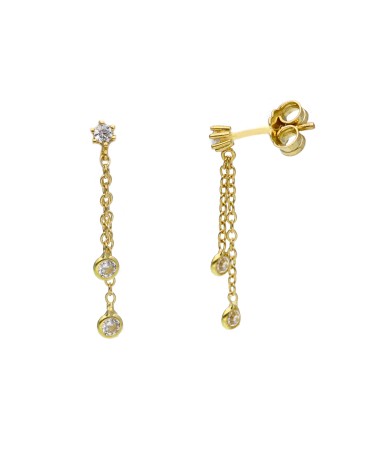 Armando Poggi Gold Cubic Zirconia Earrings- APS278651