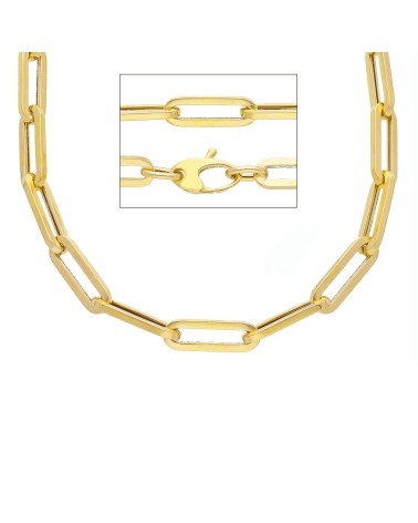 Armando Poggi Gold Medium Paperclip Necklace- APSVCA060GG45