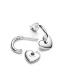 Pandora Heart Open Hoop Earrings- 293460C00