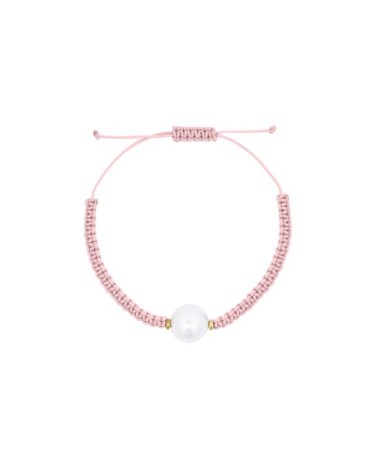 Rue des Mille Pink bracelet pearl large central- RUBR-019 M4R AU