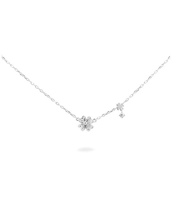 Rue des Mille Laplace chain four-leaf clover zirconia-