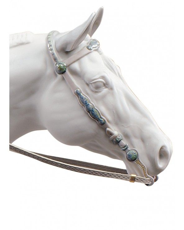 Lladrò Scultura quarter horse bianco