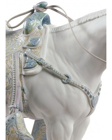 Lladrò Scultura quarter horse bianco