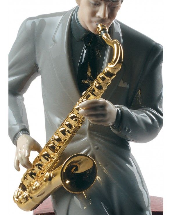 Lladrò Figurina sassofonista jazz