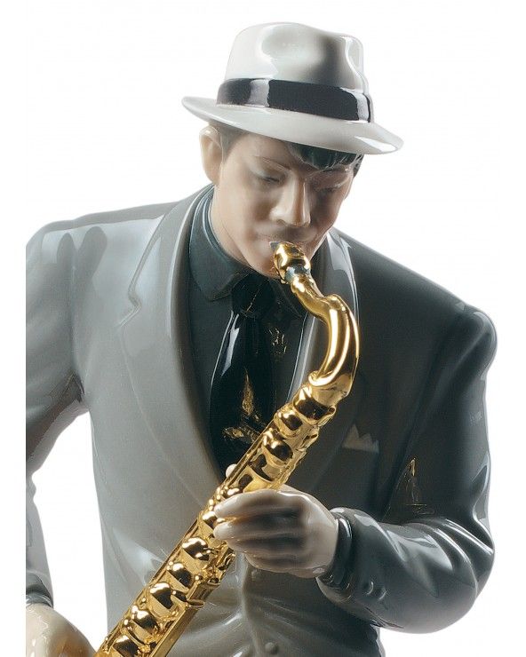 Lladrò Figurina sassofonista jazz