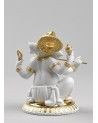 Lladrò Figurina ganesha con bansuri. Lustro oro