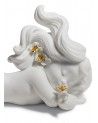 Day Dreaming at Sea Mermaid Figurine. Golden Lustre