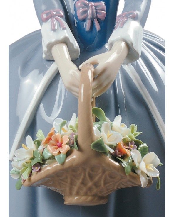 Garden Blossoms Woman Figurine