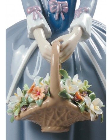 Garden Blossoms Woman Figurine